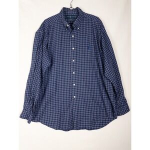 VTG Polo Ralph Lauren Blake Shirt Mens XL Plaid 100% Cotton Casual Outdoor